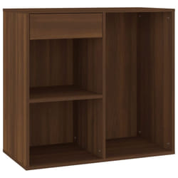 vidaXL Cosmetic Cabinet Dressing Room Storage Makeup Cupboard Engineered Wood - brown oak