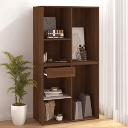 vidaXL Cosmetic Cabinet Dressing Room Storage Makeup Cupboard Engineered Wood - brown oak - Additional view 7