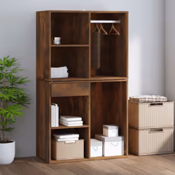 vidaXL Dressing Cabinet Dressing Storage Cosmetic Cupboard Engineered Wood - smoked oak - Additional view 6