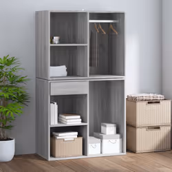 vidaXL Dressing Cabinet Dressing Storage Cosmetic Cupboard Engineered Wood - grey sonoma
