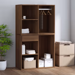 vidaXL Dressing Cabinet Dressing Storage Cosmetic Cupboard Engineered Wood - brown oak