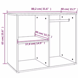 vidaXL Dressing Cabinet Dressing Storage Cosmetic Cupboard Engineered Wood - brown oak - Additional view 6