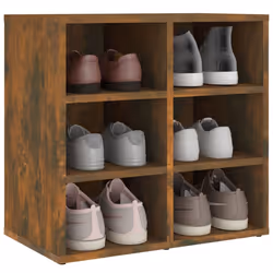 vidaXL Shoe Cabinet Hallway Wall Mounted Shoe Storage Rack Shelf Cupboard - smoked oak, 1 - Additional view 6