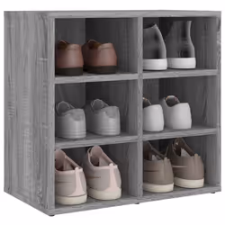 vidaXL Shoe Cabinet Hallway Wall Mounted Shoe Storage Rack Shelf Cupboard - grey sonoma, 1 - Additional view 6