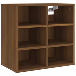 vidaXL Shoe Cabinet Hallway Wall Mounted Shoe Storage Rack Shelf Cupboard - brown oak, 1