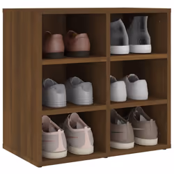 vidaXL Shoe Cabinet Hallway Wall Mounted Shoe Storage Rack Shelf Cupboard - brown oak, 1 - Additional view 6