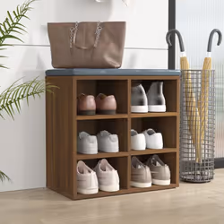 vidaXL Shoe Cabinet Hallway Wall Mounted Shoe Storage Rack Shelf Cupboard - brown oak, 1 - Additional view 7