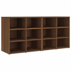 vidaXL Shoe Cabinet Hallway Wall Mounted Shoe Storage Rack Shelf Cupboard - brown oak, 2