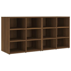 vidaXL Shoe Cabinet Hallway Wall Mounted Shoe Storage Rack Shelf Cupboard - brown oak, 2