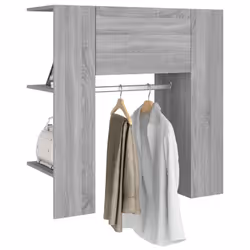 vidaXL Hallway Cabinet Wall Mounted Cabinet Hall Shelving Engineered Wood - grey sonoma - Additional view 7