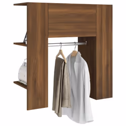 vidaXL Hallway Cabinet Wall Mounted Cabinet Hall Shelving Engineered Wood - brown oak - Additional view 5