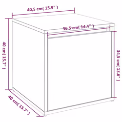 vidaXL Box Drawer Hall Tool Box Chest Organiser Storage Case Engineered Wood - Smoked oak - Additional view 8