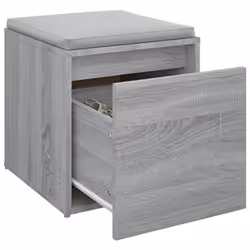 vidaXL Box Drawer Hall Tool Box Chest Organiser Storage Case Engineered Wood - Grey sonoma