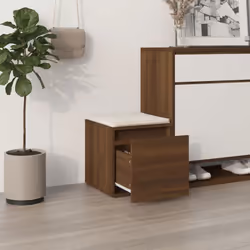 vidaXL Box Drawer Hall Tool Box Chest Organiser Storage Case Engineered Wood - Brown oak