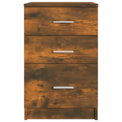vidaXL Bed Cabinet Engineered Wood Nightstand End Side Table Multi Colours - Smoked Oak - Additional view 5