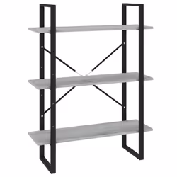 VidaXL 821316, Grey, Oak, Metal, Wood, 800 mm, 300 mm, 1050 mm
