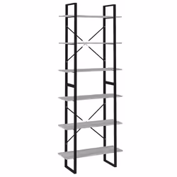 VidaXL 821319, Grey, Oak, Metal, Wood, 800 mm, 300 mm, 2100 mm