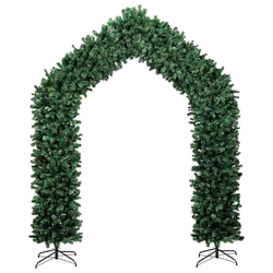 vidaXL Christmas Tree Arch Holiday Decoration Arch Multi Colours 240/270 cm - green