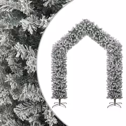 vidaXL Christmas Tree Arch Holiday Decoration Arch Multi Colours 240/270 cm - white and green, 270 x 215 cm