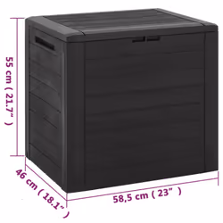 vidaXL Garden Storage Box Outdoor Patio Cushion Tool Chest Pillow Blanket Box - brown - Additional view 8
