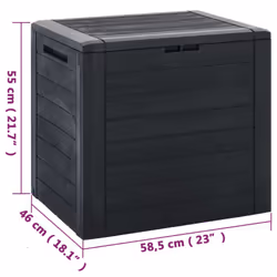 vidaXL Garden Storage Box Outdoor Patio Cushion Tool Chest Pillow Blanket Box - anthracite