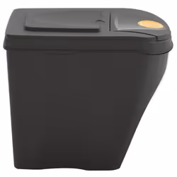 vidaXL Stackable Dustbins Outdoor Rubbish Bin Trash Waste Garbage Bin 4 pcs - grey, 75 L - Additional view 6