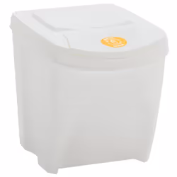 vidaXL 3x Stackable Garbage Bin Boxes White 75 L Polypropylene Garbage Can