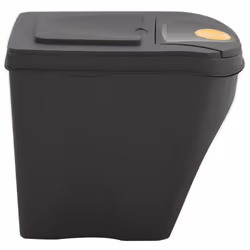 vidaXL Stackable Dustbins Outdoor Rubbish Bin Trash Waste Garbage Bin 4 pcs - grey, 100 L - Additional view 6