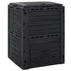 vidaXL Garden Composter Black 280 L Polypropylene Compost Tumbler Waste Box