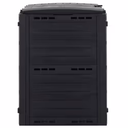 vidaXL Garden Composter Black 280 L Polypropylene Compost Tumbler Waste Box