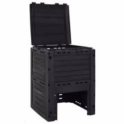 vidaXL Garden Composter Black 280 L Polypropylene Compost Tumbler Waste Box - Additional view 4