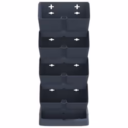 vidaXL 4x Vertical Garden Plant Set Anthracite Polypropylene Flower Pot Stand