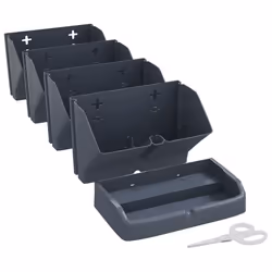vidaXL 4x Vertical Garden Plant Set Anthracite Polypropylene Flower Pot Stand - Additional view 5