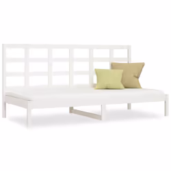 vidaXL Solid Wood Pine Day Bed White 80x200 cm Sofa Sleepover Occasional Bed