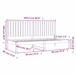 vidaXL Solid Wood Pine Day Bed 90x200 cm Guest Sofa Sleepover Occasional Bed
