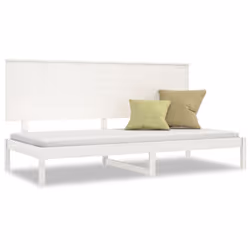) vidaXL Solid Wood Pine Day Bed Daybed Couch Multi Colours 80x200 cm/90x200 cm - White, 80 x 200 cm (W x L