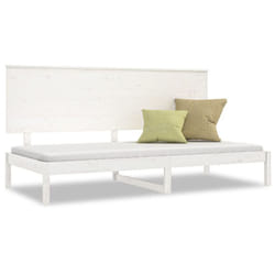 ) vidaXL Solid Wood Pine Day Bed Daybed Couch Multi Colours 80x200 cm/90x200 cm - White, 80 x 200 cm (W x L