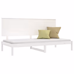 ) vidaXL Solid Wood Pine Day Bed Daybed Couch Multi Colours 80x200 cm/90x200 cm - White, 80 x 200 cm (W x L