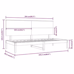 ) vidaXL Solid Wood Pine Day Bed Daybed Couch Multi Colours 80x200 cm/90x200 cm - White, 80 x 200 cm (W x L