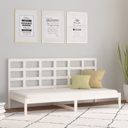 vidaXL Day Bed without Mattress White 80x200 cm Solid Wood Pine