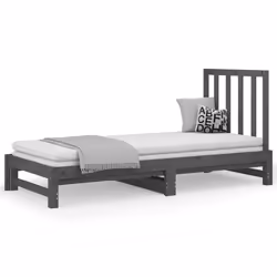 VidaXL 3108319, Sofa bed, Grey, Pinewood, 2055 mm, 950 mm, 300 mm