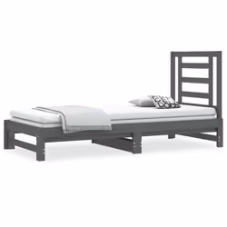 VidaXL 3108604, Sofa bed, Grey, Pinewood, 2055 mm, 950 mm, 300 mm