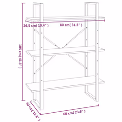 vidaXL Book Cabinet Storage Rack Bookcase Book Shelf Rack Engineered Wood - Grey sonoma - Additional view 11