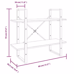vidaXL Book Cabinet Storage Rack Bookcase Book Shelf Rack Engineered Wood - Grey sonoma - Additional view 4