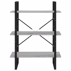 vidaXL Book Cabinet Storage Rack Bookcase Book Shelf Rack Engineered Wood - Grey sonoma - Additional view 8