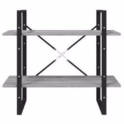 vidaXL Book Cabinet Storage Rack Bookcase Book Shelf Rack Engineered Wood - Grey sonoma - Additional view 9