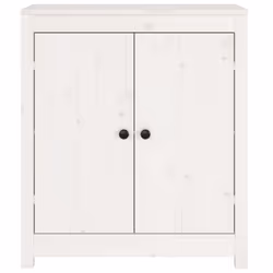 vidaXL 2x Solid Wood Pine Sideboards Storage Cabinet Cupboard Multi Colours - white - Additional view 4