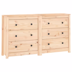 vidaXL Solid Wood Pine Sideboard Side Cabinet Home Organiser Multi Colours - Brown