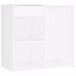 vidaXL Dressing Table Set with LED White Engineered Wood Bedroom Vanity Desk - Additional view 10