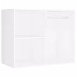 vidaXL Dressing Table Set with LED White Engineered Wood Bedroom Vanity Desk - Additional view 9